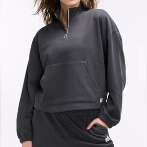 Peloton Waffle Mock Neck ¼ Zip Sweater